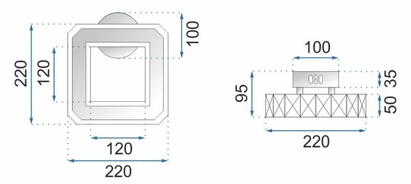 Aplica de perete cu cristale LED APP415-W APP416-W