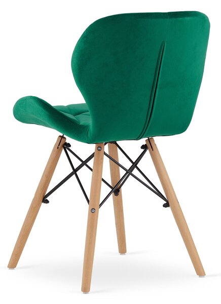 Scaun de masa Culoare verde, LAGO VELVET