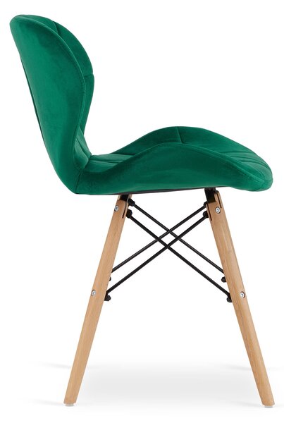 Scaun de masa Culoare verde, LAGO VELVET