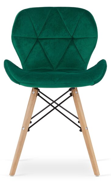 Scaun de masa Culoare verde, LAGO VELVET
