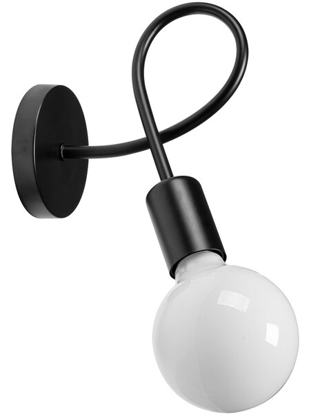 Lampă de perete Metal Loft PARADISE Negru 392199