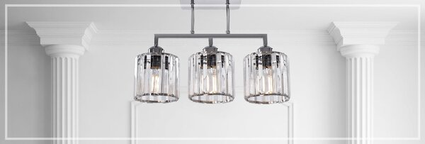 LAMPA SUSPENDABILA GLAMOUR Crom 3xE27 392228