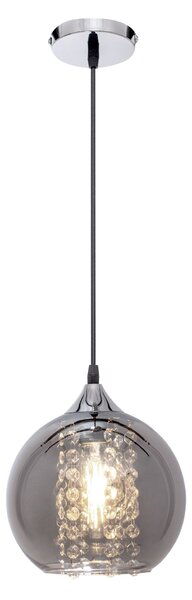 Toolight Toollight - Lampă suspendată din sticlă cu cristale APP600-1CP, negru, OSW-09672