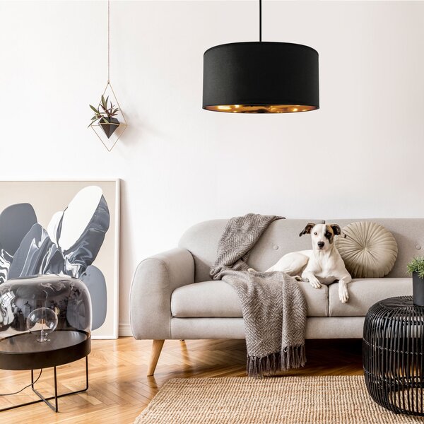 Lampă suspendată Negru Auriu 36cm APP619-1CP