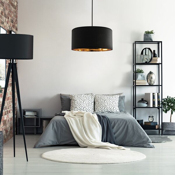 Lampă suspendată Negru Auriu 36cm APP619-1CP