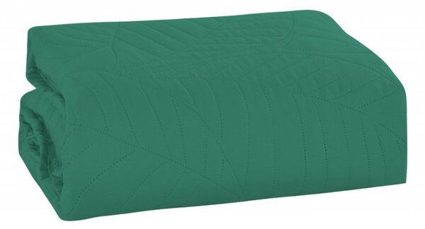 Cuvertura verde pentru pat cu model LEAVES Dimensiune: 170 x 210 cm