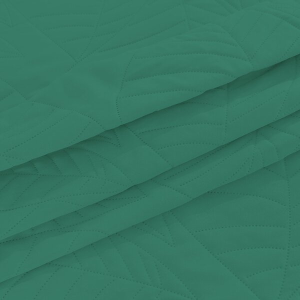 Cuvertura verde pentru pat cu model LEAVES Dimensiune: 170 x 210 cm