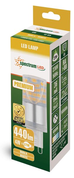 Bec LED lumina neutra G9 4W 230V PREMIUM 14434