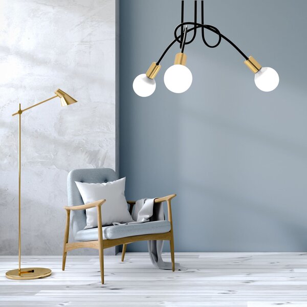 Lampa Paradise 3 Black Gold APP517-3C
