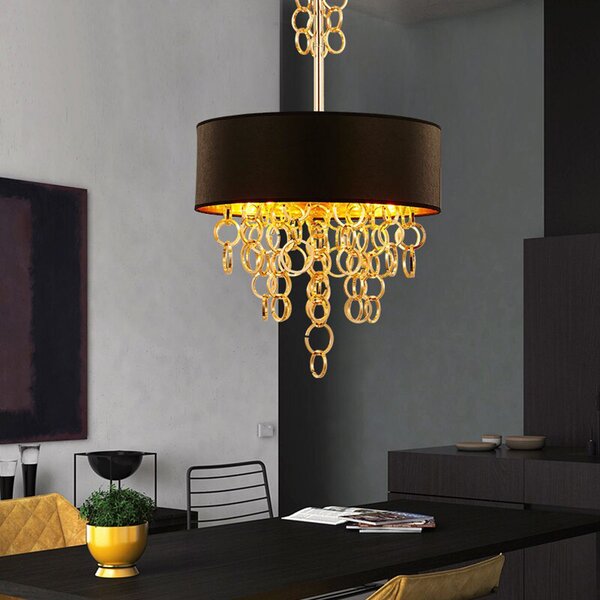 Lampa SUSPENDABILA Black Gold 45cm APP683-3CP