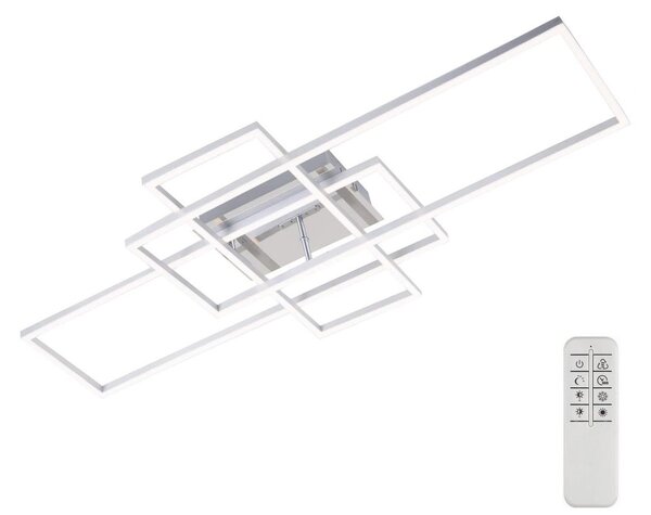 Lustră LED dimabilă aplicată FRAME LED/51W/230V crom Brilo + telecomandă