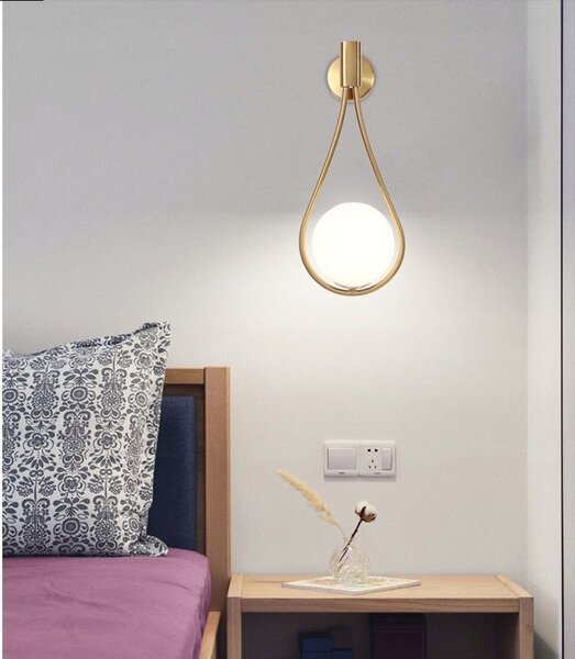 LAMPA de perete APLICA din sticla Sfera GOLD APP603-1W