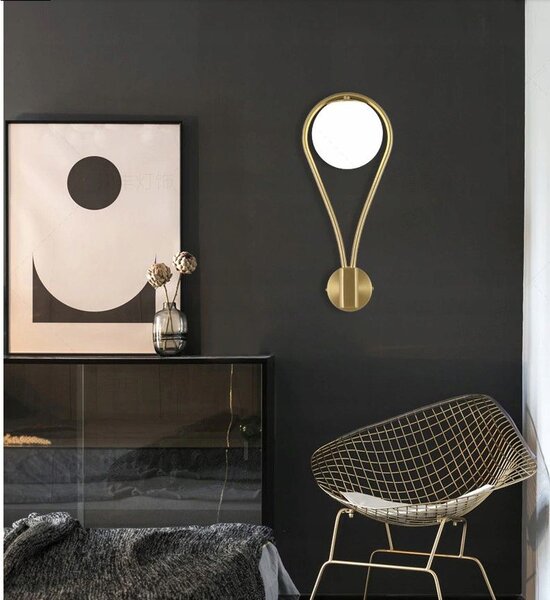 LAMPA de perete APLICA din sticla Sfera GOLD APP603-1W