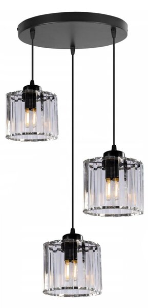 Lampă de tavan din imitatie cristal negru APP513-3CPR