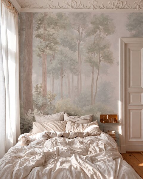 Tapet Potecă prin pădure în pastel, Fototapet Natură, w05889 : Uwalls.ro