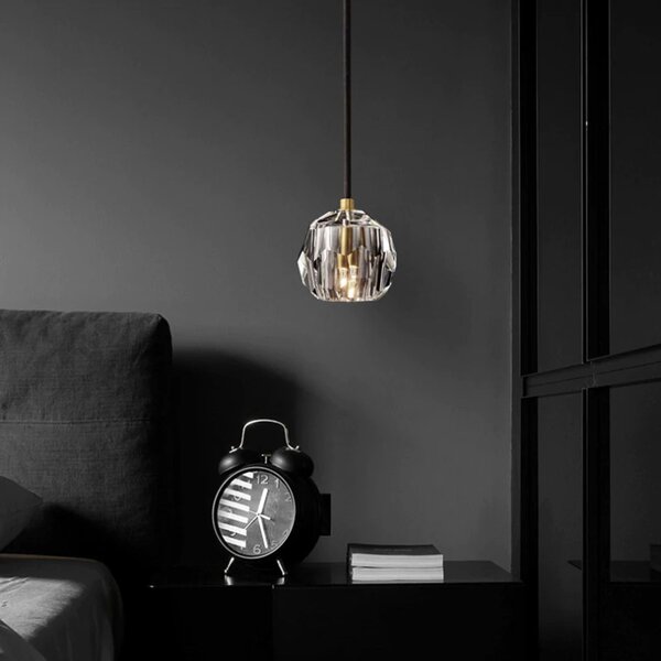 Lampă de tavan din cristal neagra APP586-1CP