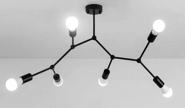 LAMPA PLAFON CLASIC NEAGRA METAL LOFT APP737-6C