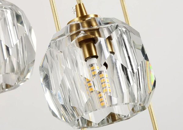 Lampă de tavan din cristal neagra APP588-3CPR