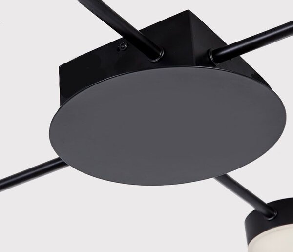 LAMPĂ MODERNĂ DE PLAFON NEGRA LED cu 4 brațe APP519-4C