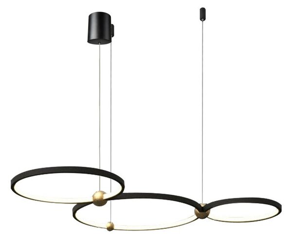 Lampă LED cu inel negru 3 + telecomandă APP752-30-40-50