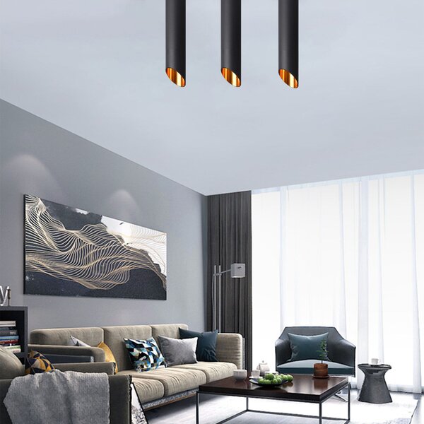 LAMPA PLAFON MODERNA AURIE NEAGRA 30 CM APP572-1C