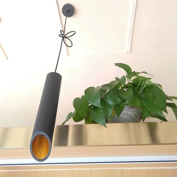LAMPĂ MODERNĂ AURIE NEAGRA 30 CM APP574-1CP