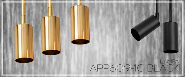 LAMPĂ DE PLAFON NEAGRA APP609-1C