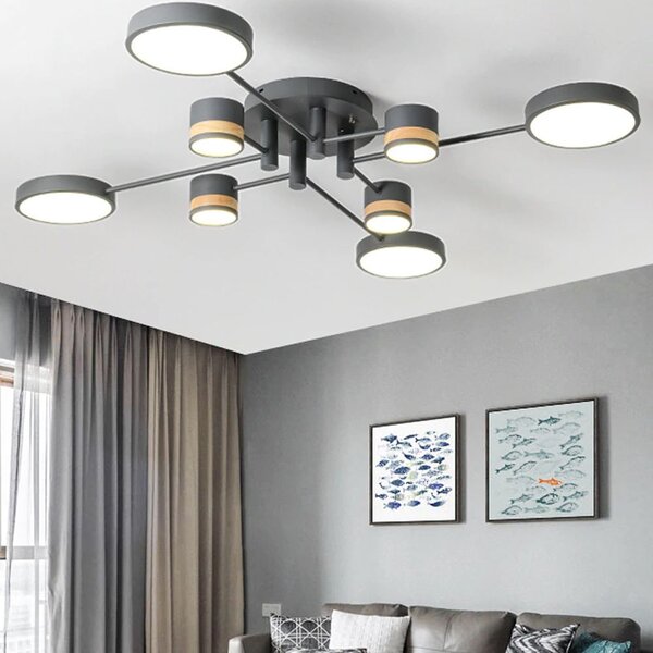 LAMPĂ DE PLAFON GRI APP528-8C