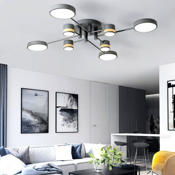 LAMPĂ DE PLAFON GRI APP528-8C