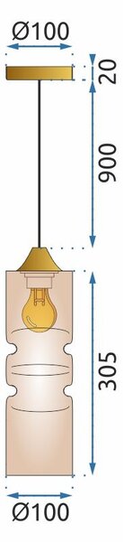 Lampa APP901-1CP Gold