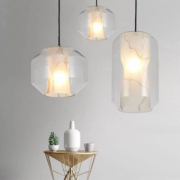 LAMPĂ MODERNĂ AURIE NEAGRA WHITE MARBLE APP909-1CP