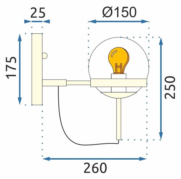 Lampa de perete APP910-1W E27
