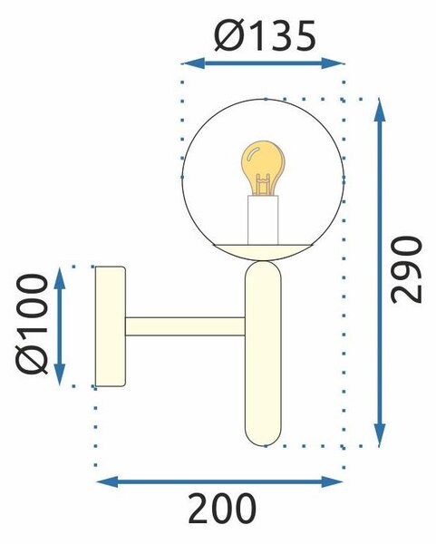 Lampa de perete APP894-1W GOLD