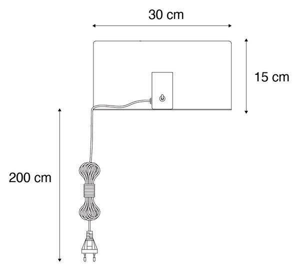 Aplică modernă neagră magnetică reglabilă - Muro