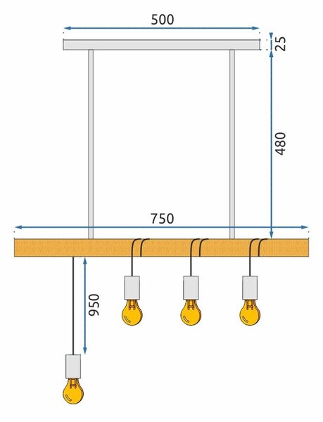 LAMPĂ APP974-4CP LINE