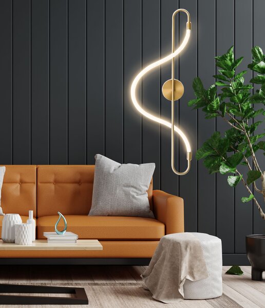 Lampa LED APP858-W Long Gold