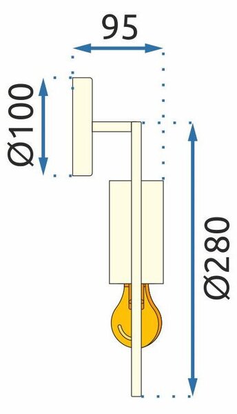 Lampa de perete APP922-1W GOLD