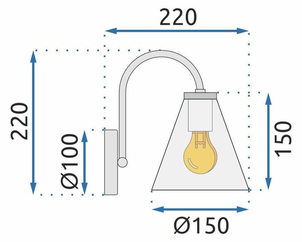 Toolight Toollight, lampă de perete FOREST APP933-1W, alb-maro, OSW-03857