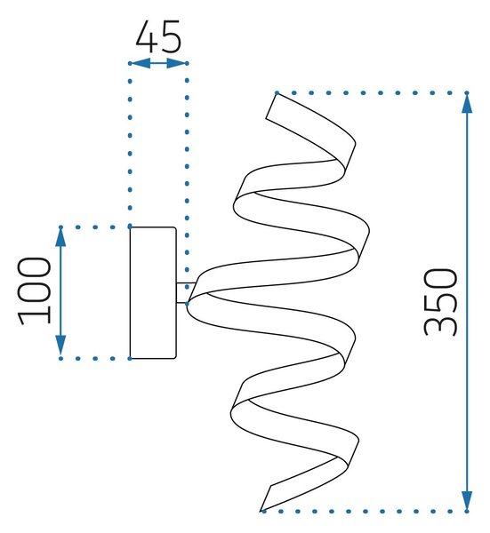 LAMPĂ LED SPRING APP826-W BLACK MATT