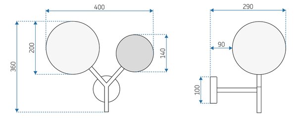 Lampa de perete APP1012-2W