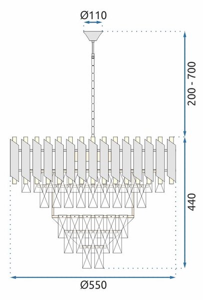 Lampă suspendată Cristal APP1058-CP