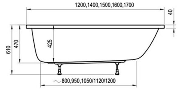 Ravak Classic cada dreptunghiulară 140x70 cm alb CC21000000