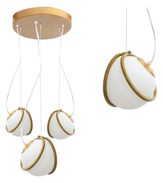 Lampa APP1090-3 CP GOLD WHITE