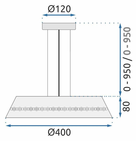Lampă suspendată Cristal APP1028-CP