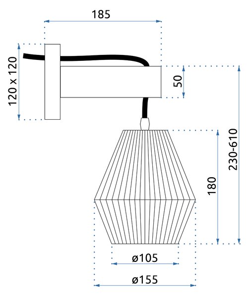 Aplica Perete APP1149-1W Wood