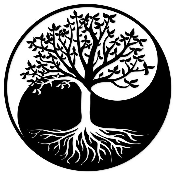 DUBLEZ | Tablou Yin Yang - Copacul vieții