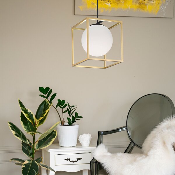 Lampă suspendată APP1165-1CP GOLD WHITE
