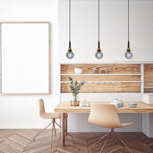 Lampă suspendată APP1124-1CP Black Gold