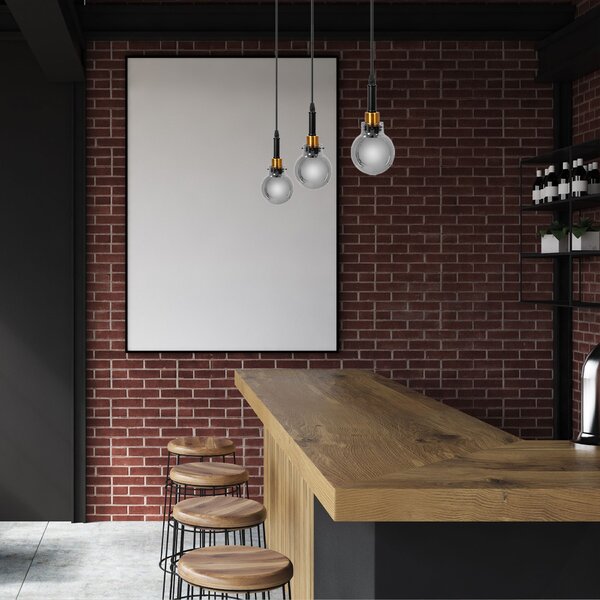 Lampă suspendată APP1124-1CP Black Gold