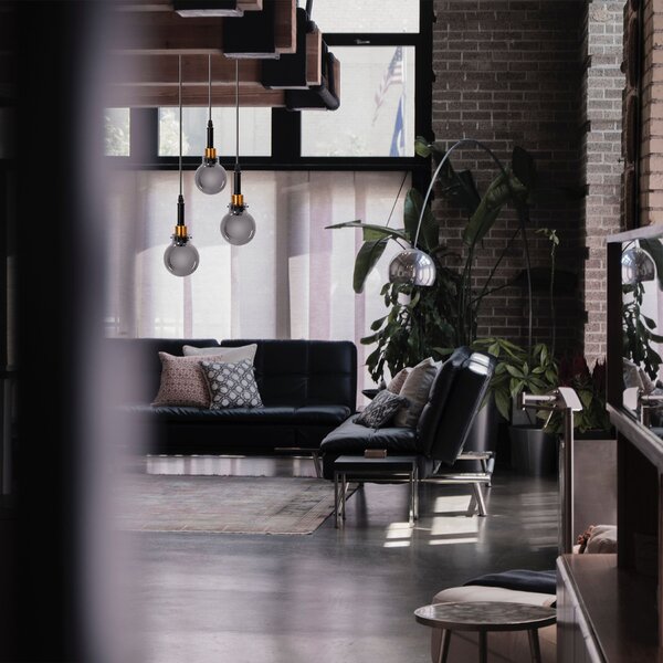 Lampă suspendată APP1124-1CP Black Gold